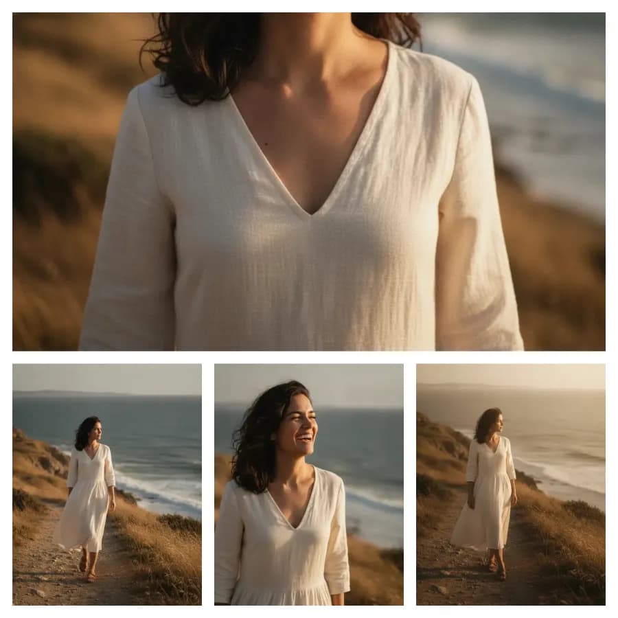 A Feature collage: 4 photographs of the same person laid out on one sheet